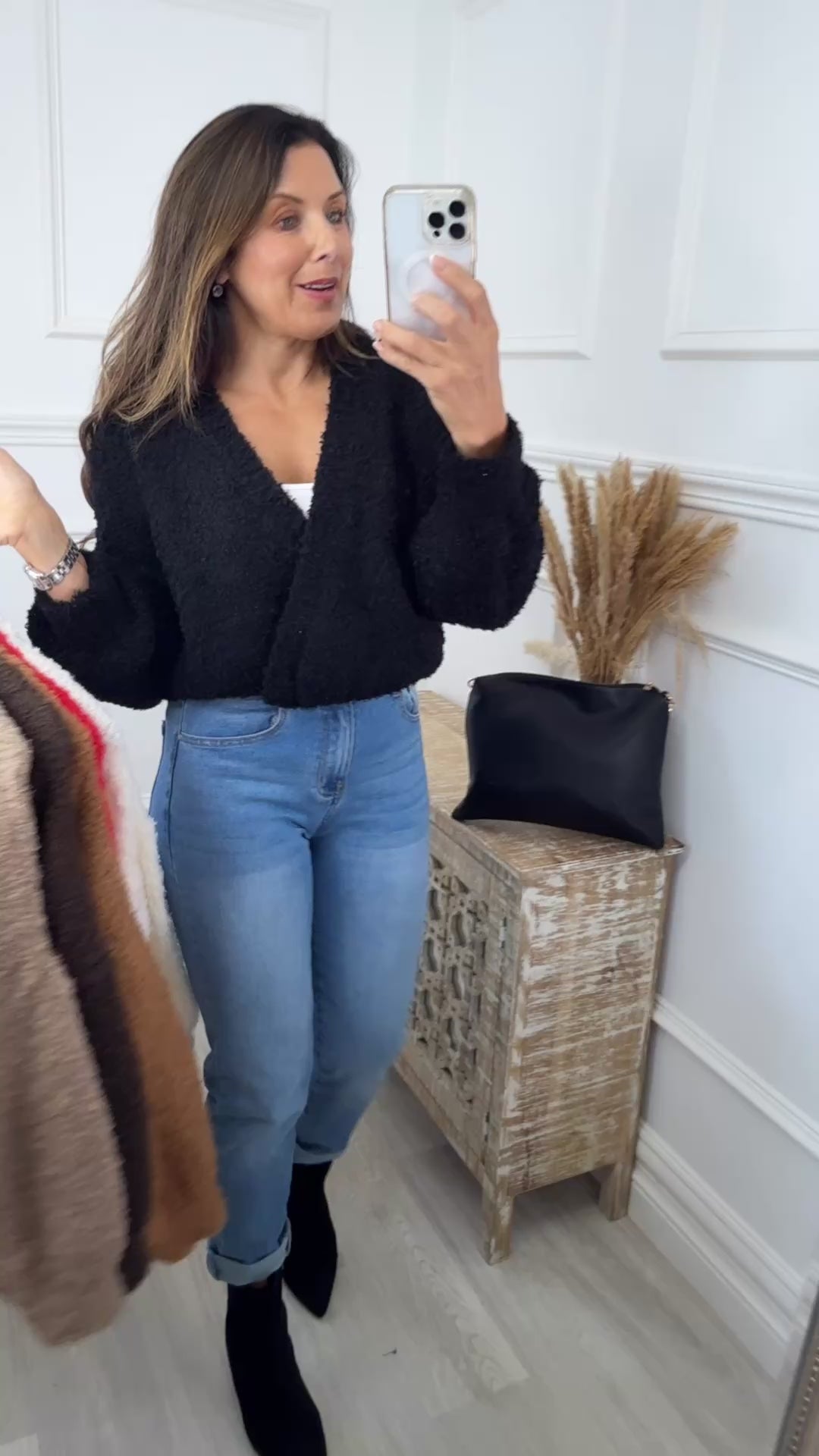 Daryl Black Two Button Cardigan