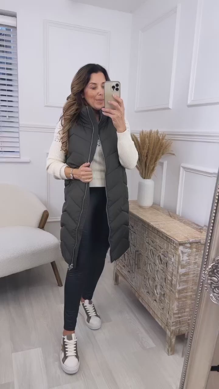 Liga Peat Funnel Neck Gilet