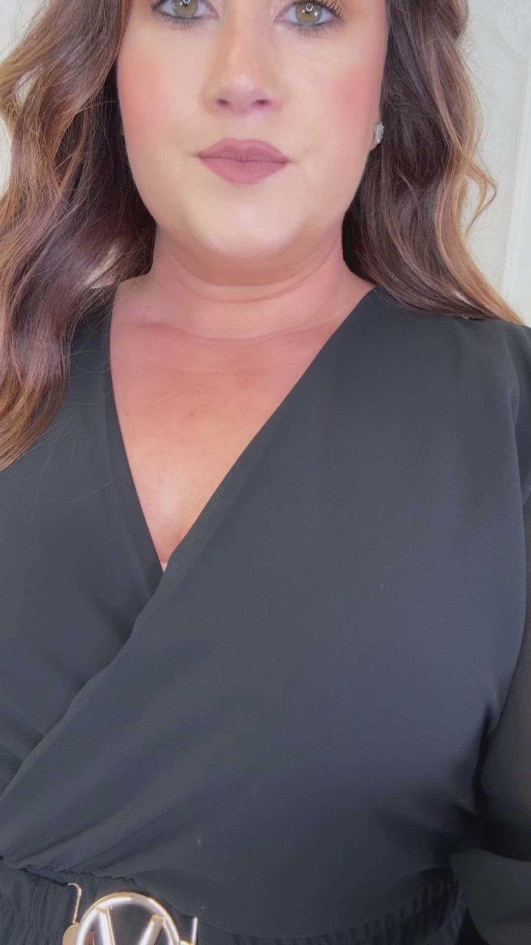 Marlowe Black Wrap Mini Dress