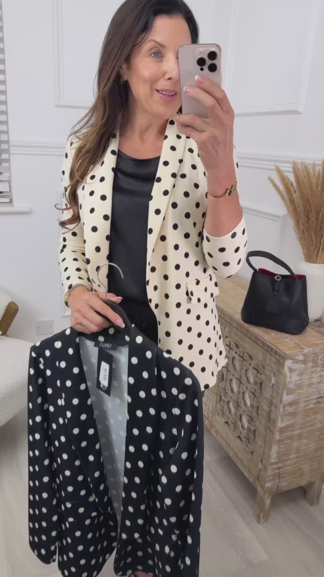 Steffi Cream Polka Dot Blazer