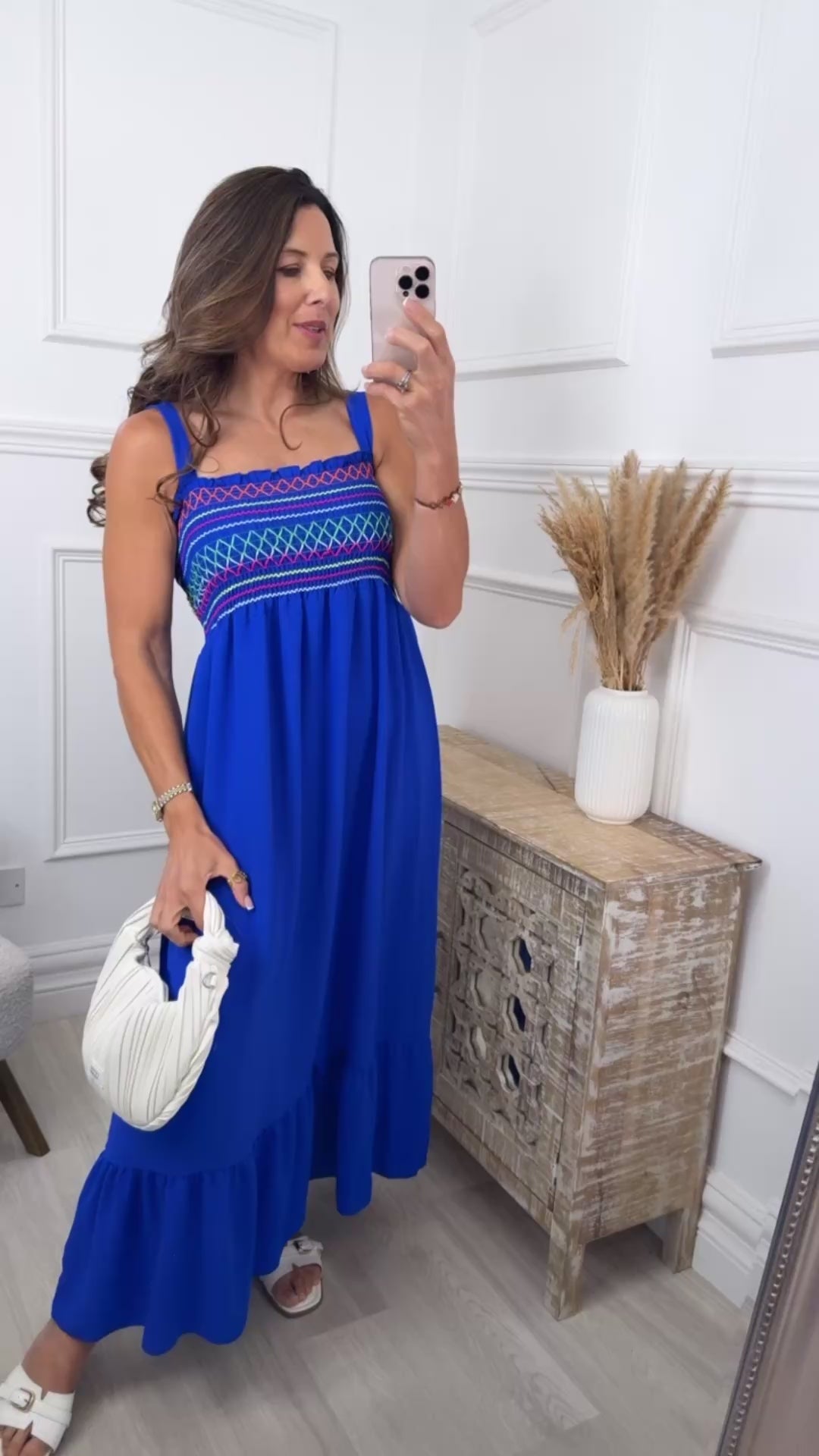 Skye Royal Blue Strappy Sun Dress