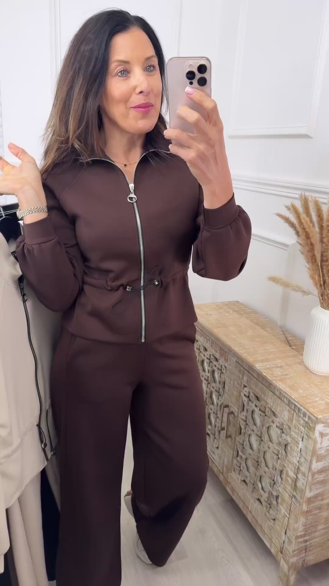 Demi Brown Zip Thru Tracksuit