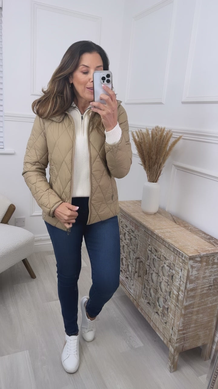 Elanie Camel Padded Jacket