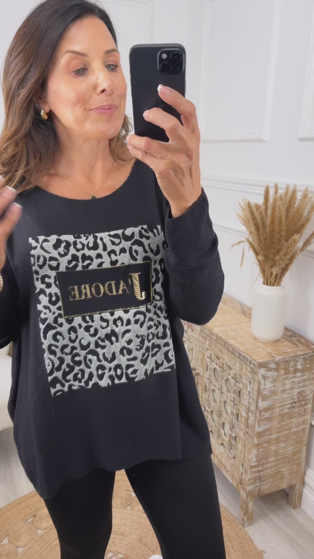 Rivoli Black J'Adore Knit Top