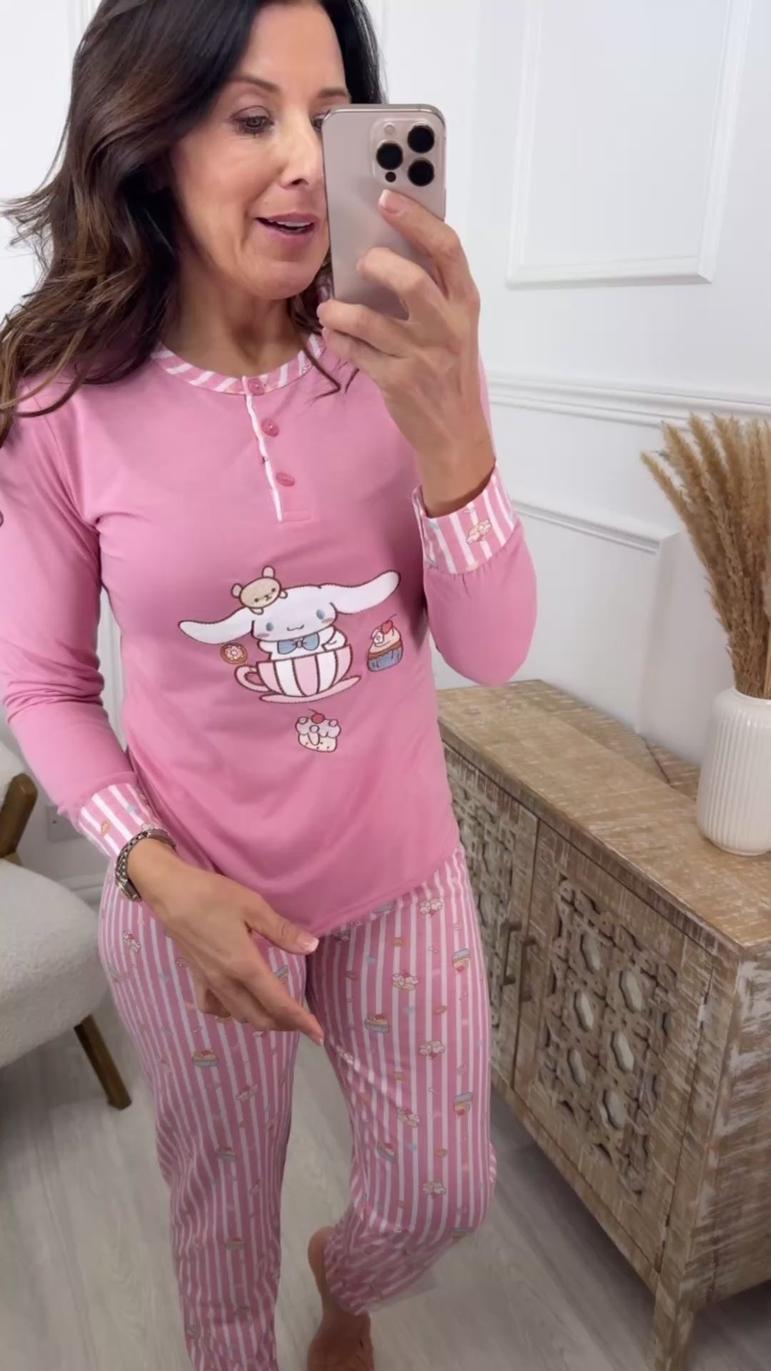 Pippa Pink Embroidered Cotton Pajama