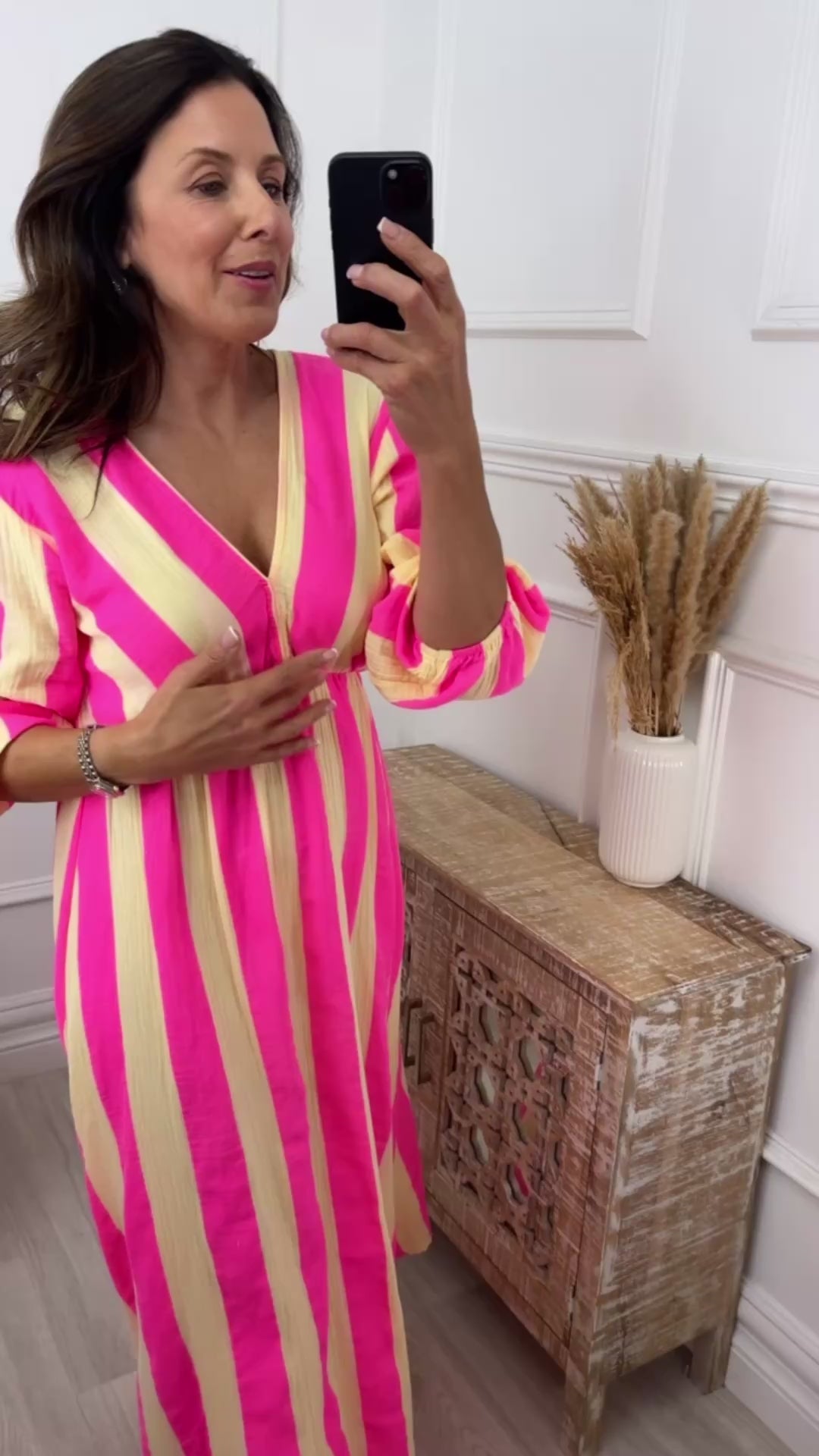 Jenny Yellow Striped Cheesecloth Dress