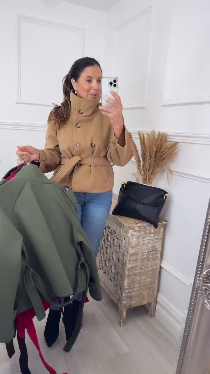 Roisin Camel Jacket With  Buttons