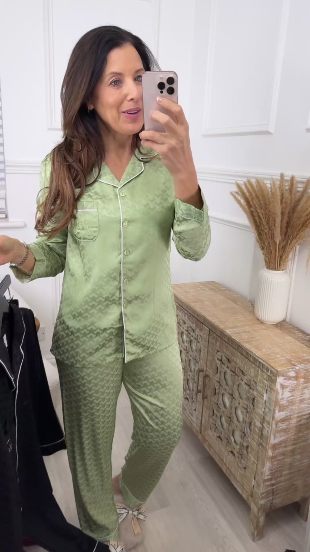 Moana Sage Green Satin Pajama