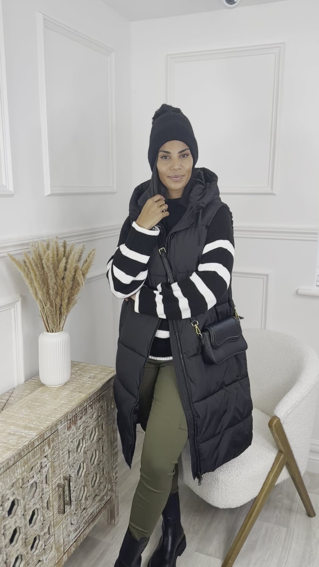 Cordelia Black Hooded Sweater