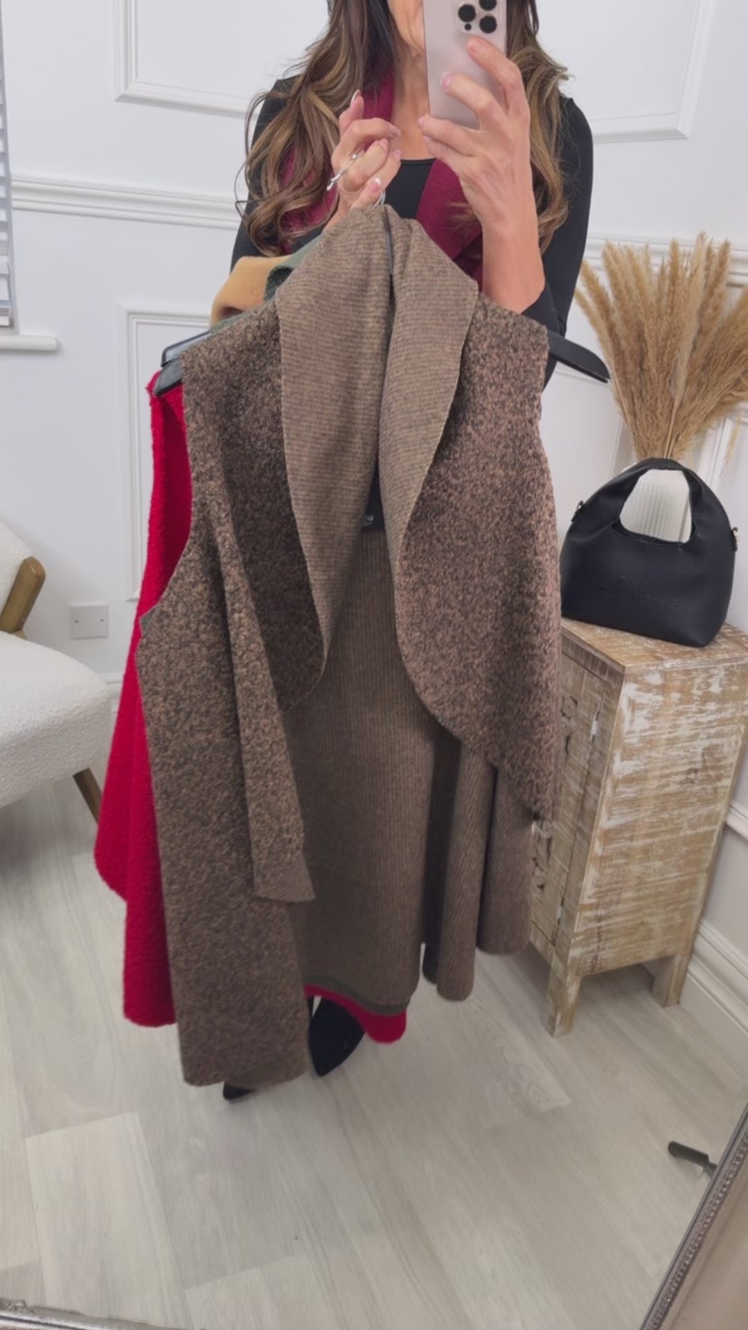 Zara Wine Waterfall Waistcoat