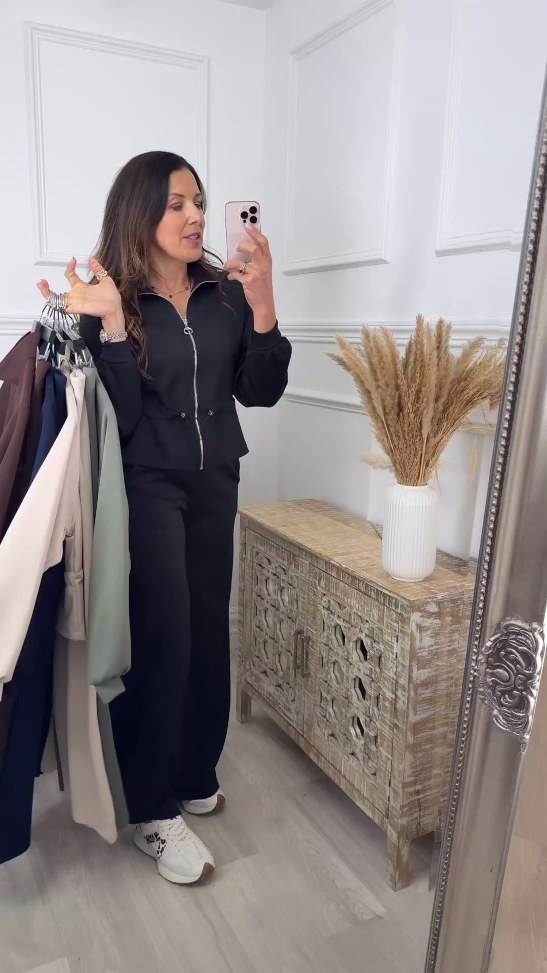 Demi Black Zip Thru Tracksuit