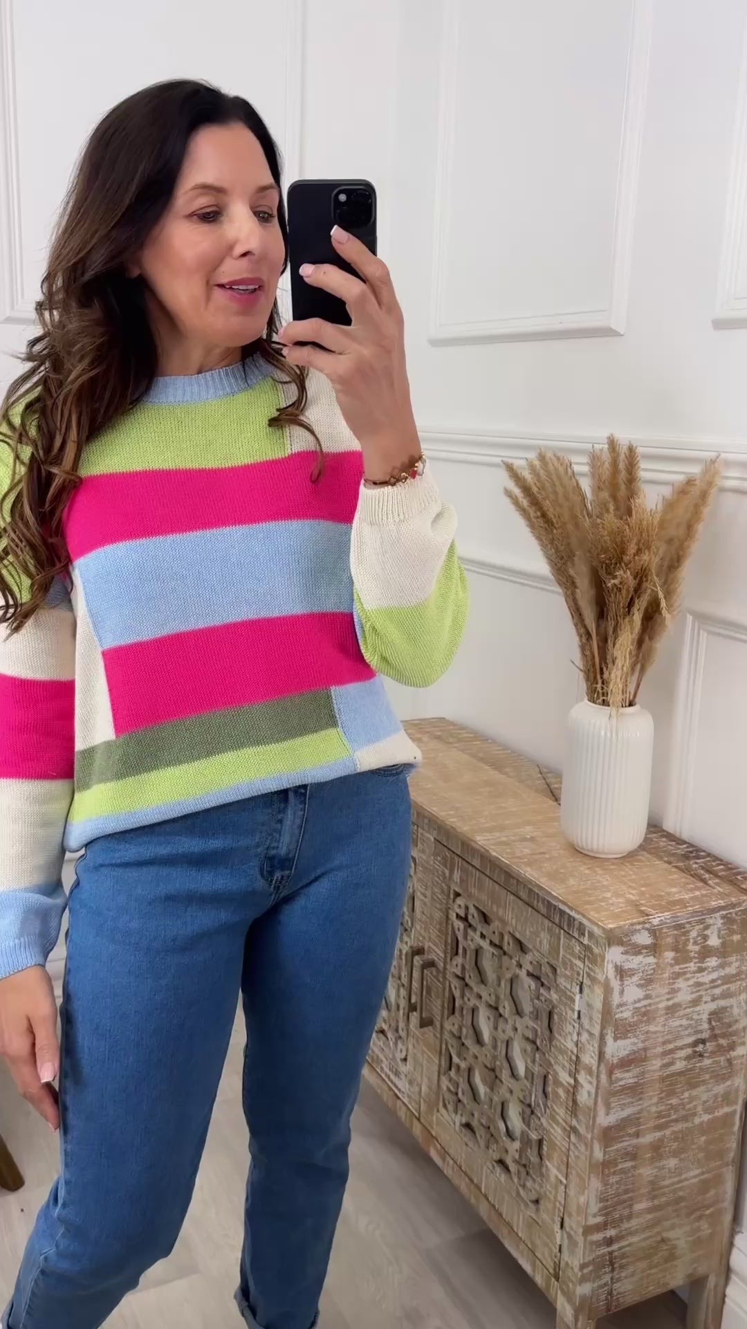 Teodora Multi Colour Stripe Jumper