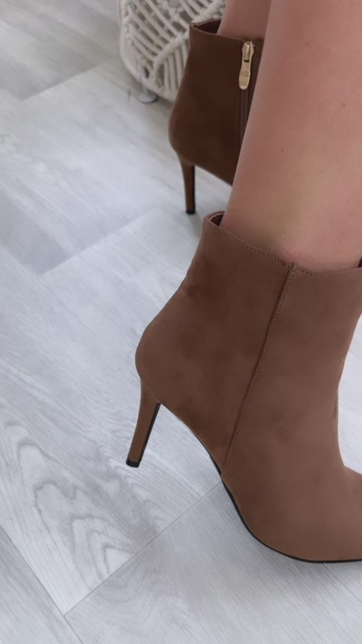 Robin Brown Stiletto Ankle Boots