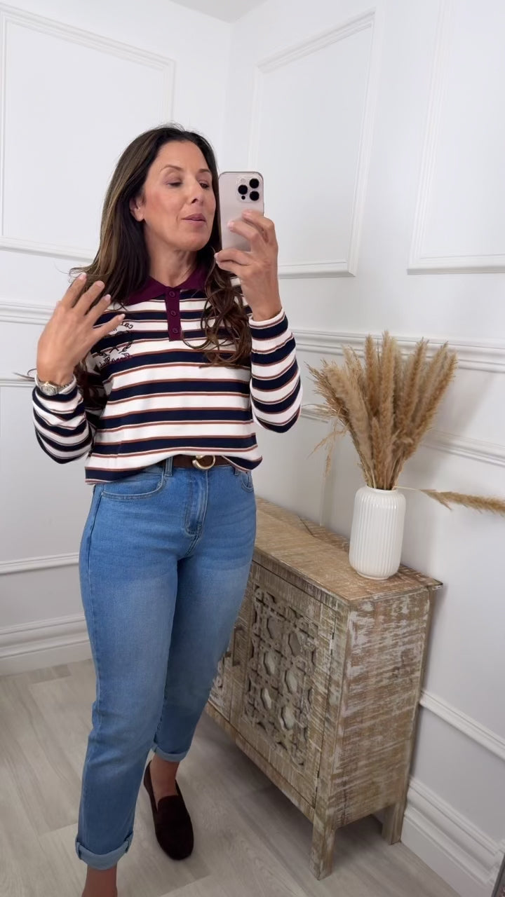 Lilibeth Wine Collar Sweatshirt