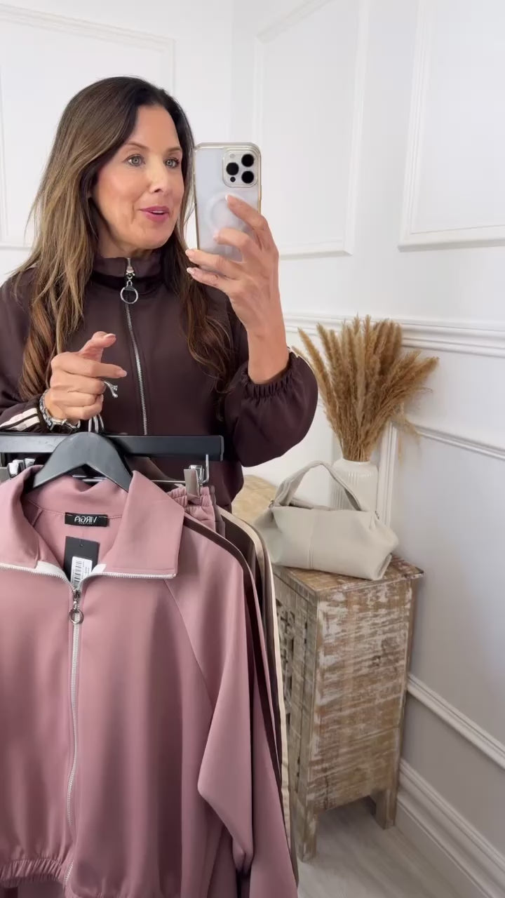 Desree Brown Two Piece Tracksuit