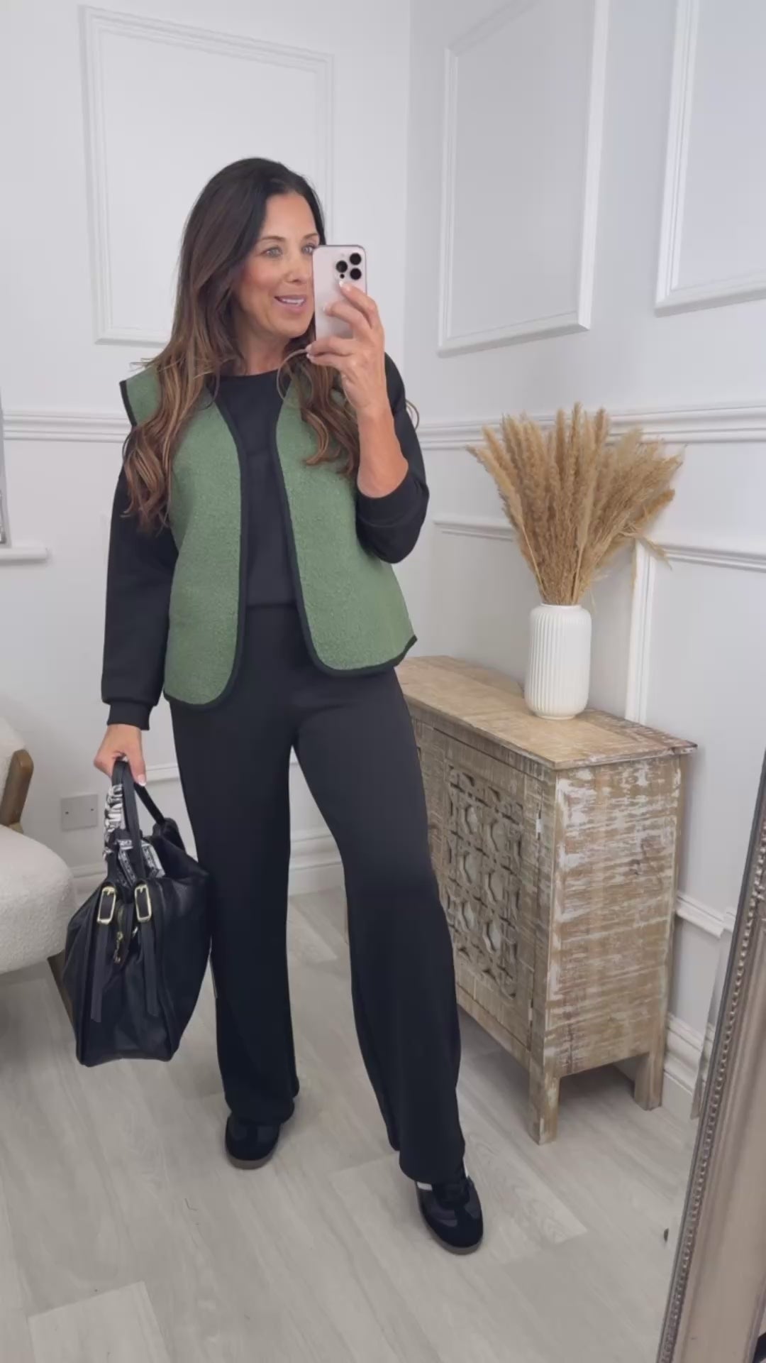 Eilis Khaki Piping Detail Vest