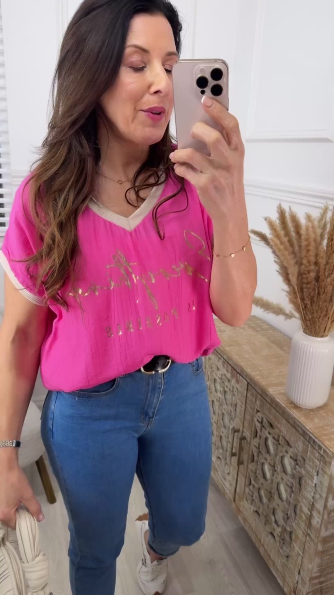 Nancy Pink Everything is Possible Top