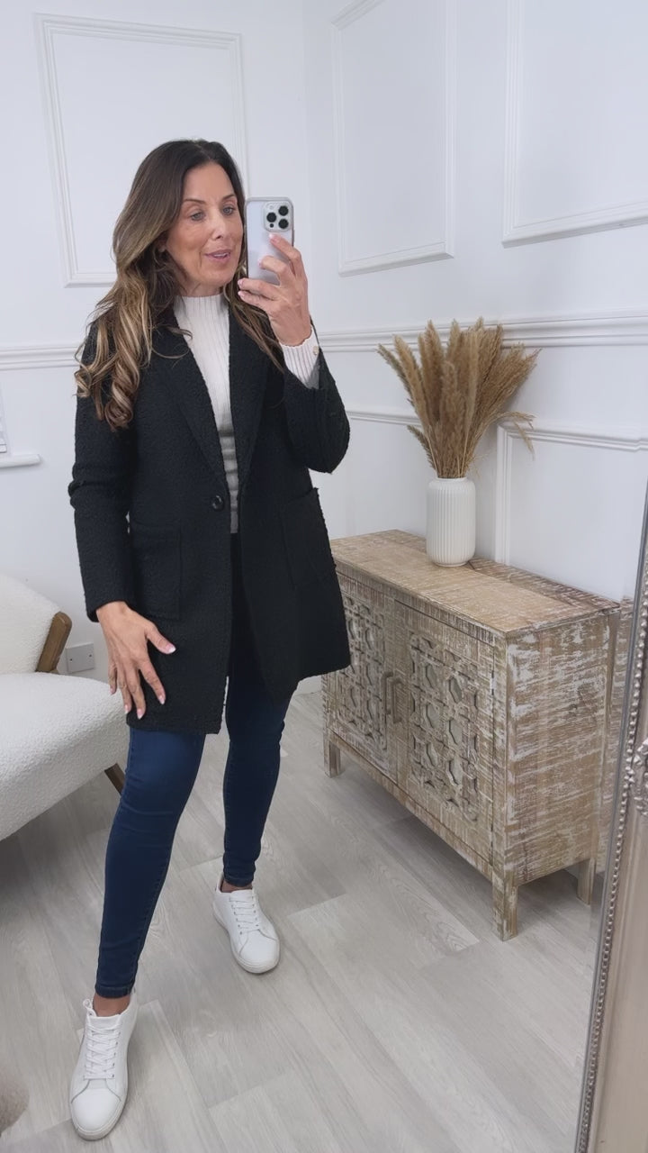 Judith Black One Button Coat