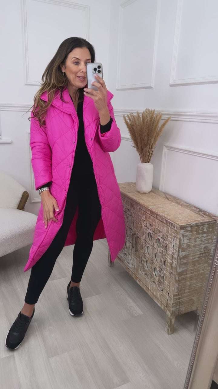 Nila Pink Quilted Jacket