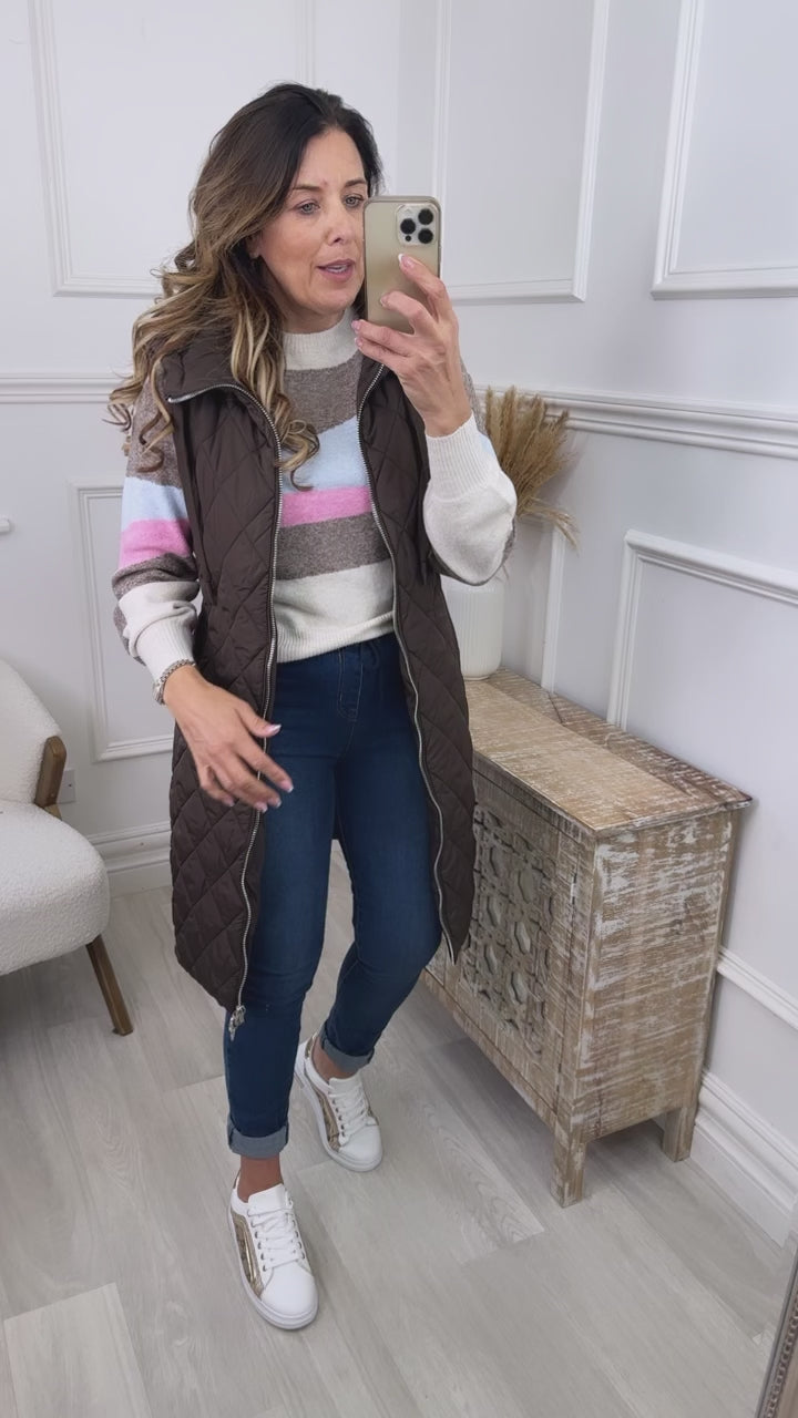 Ellen Brown Diamond Quilted Gilet