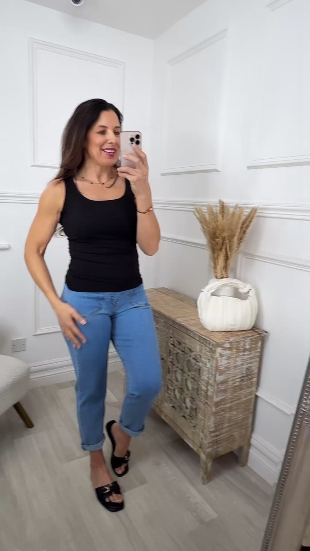 Nikki Black Vest Top