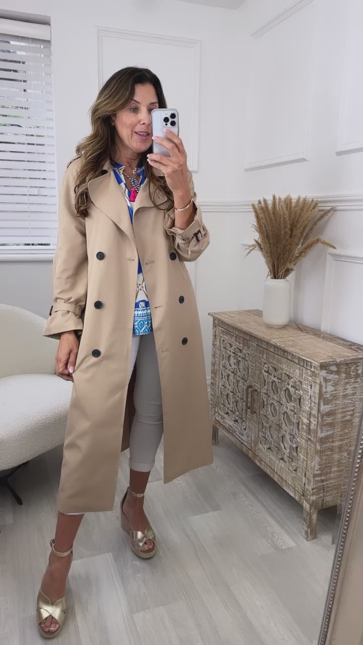 Chloe Tannin Long Trenchcoat