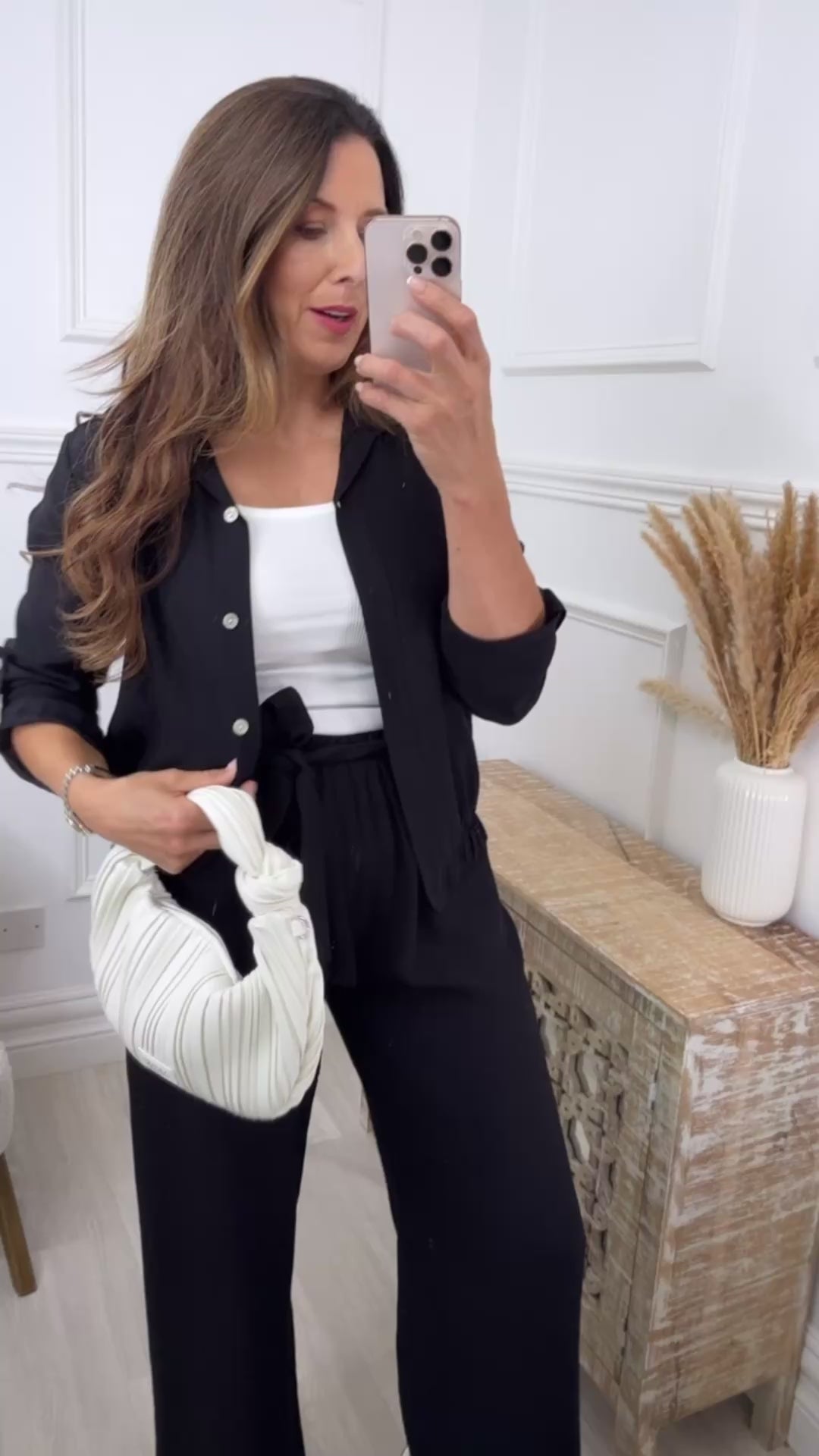 Michelle Black Pants and Top Set