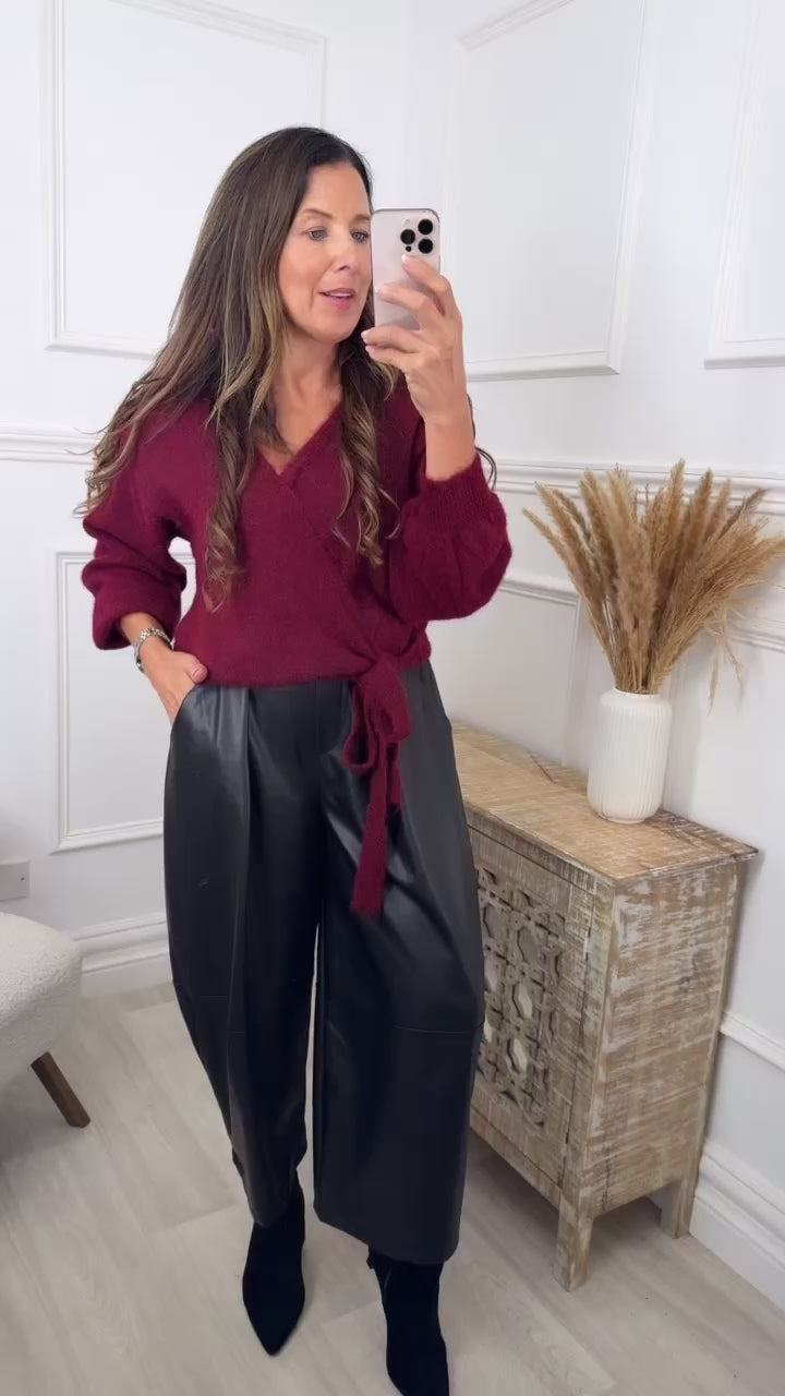 Chelsea Wine Wrap Cardigan