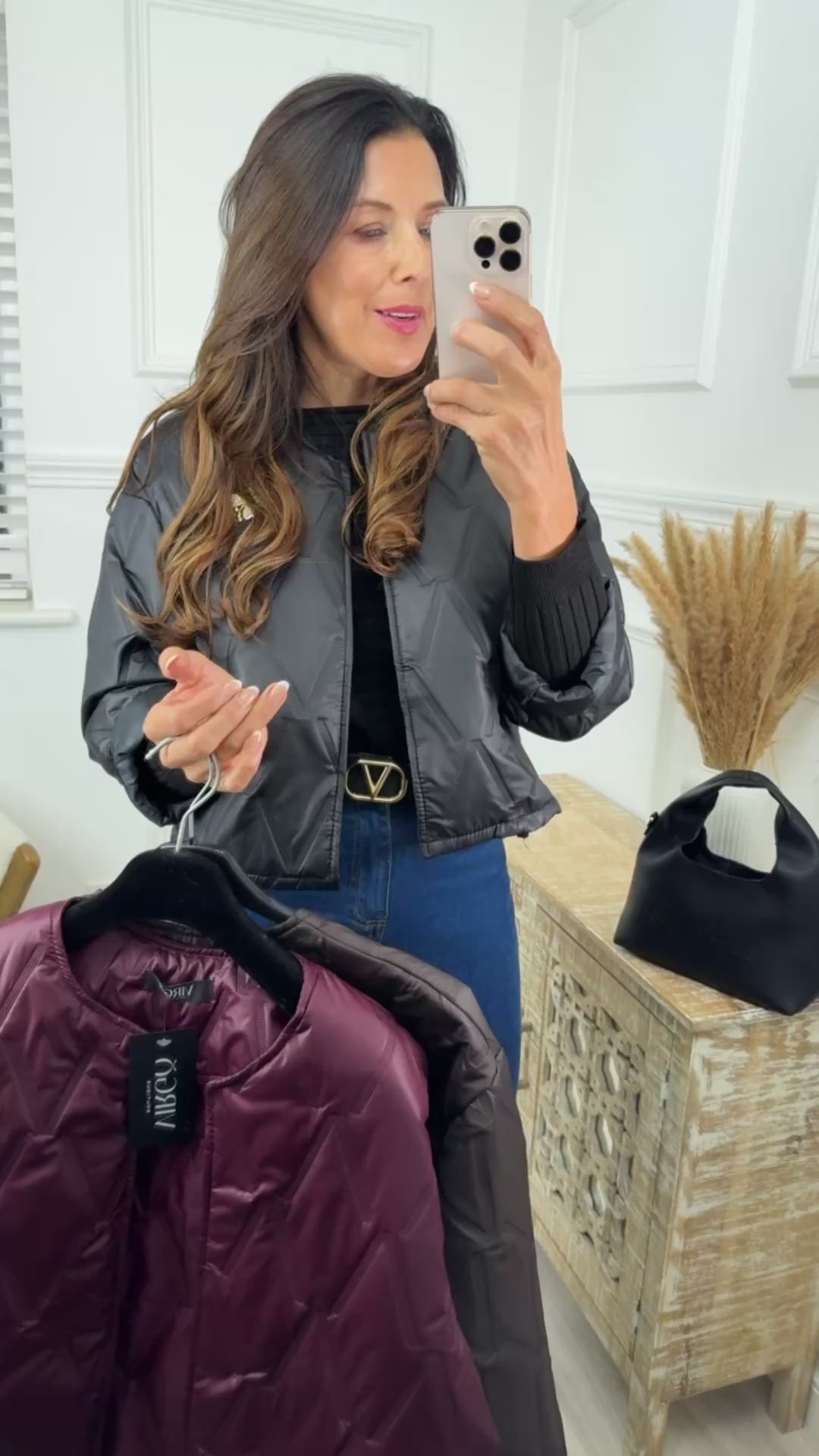 Nilda Black Quilted Jacket