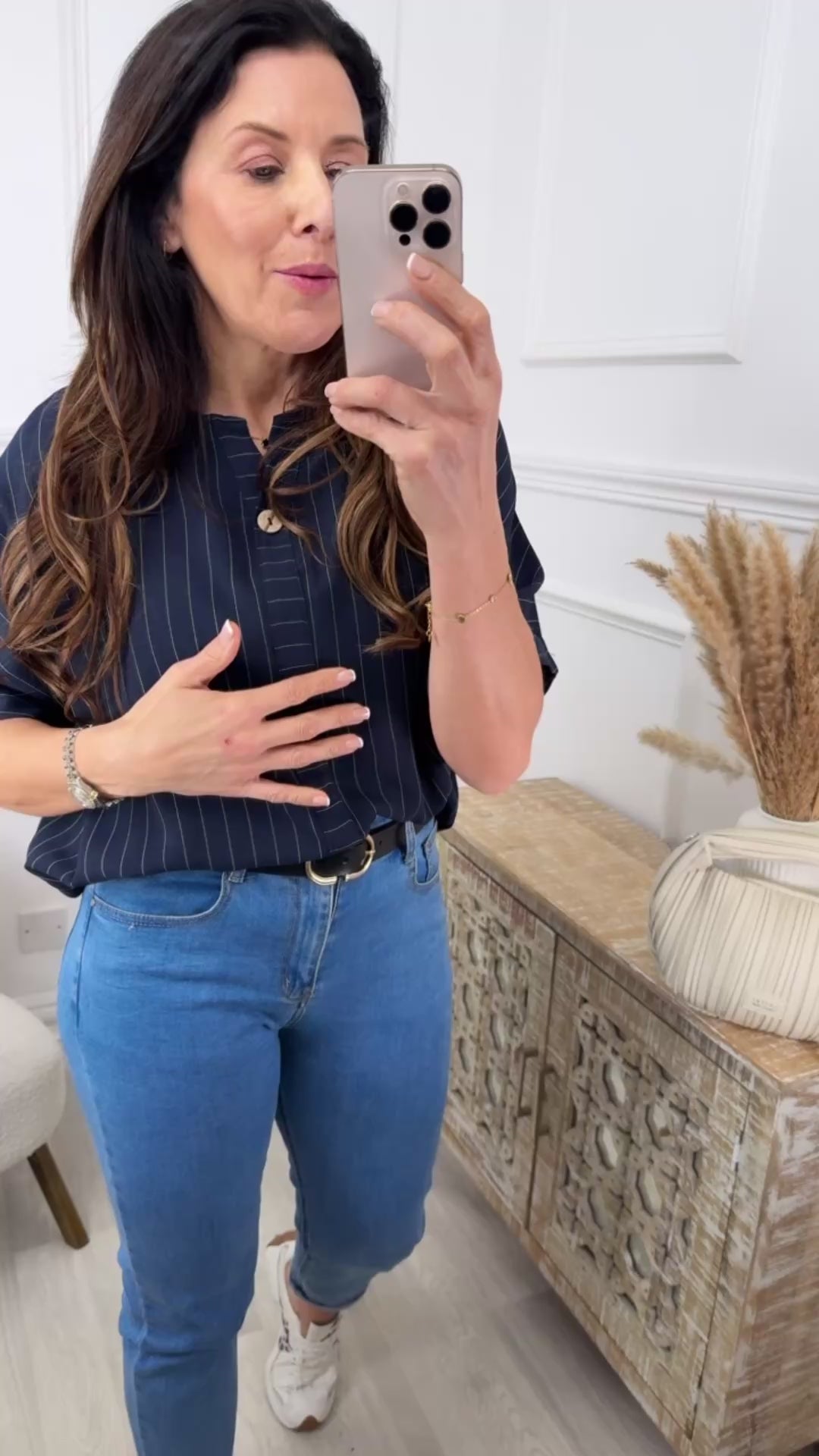 Valencia Blue Striped Top