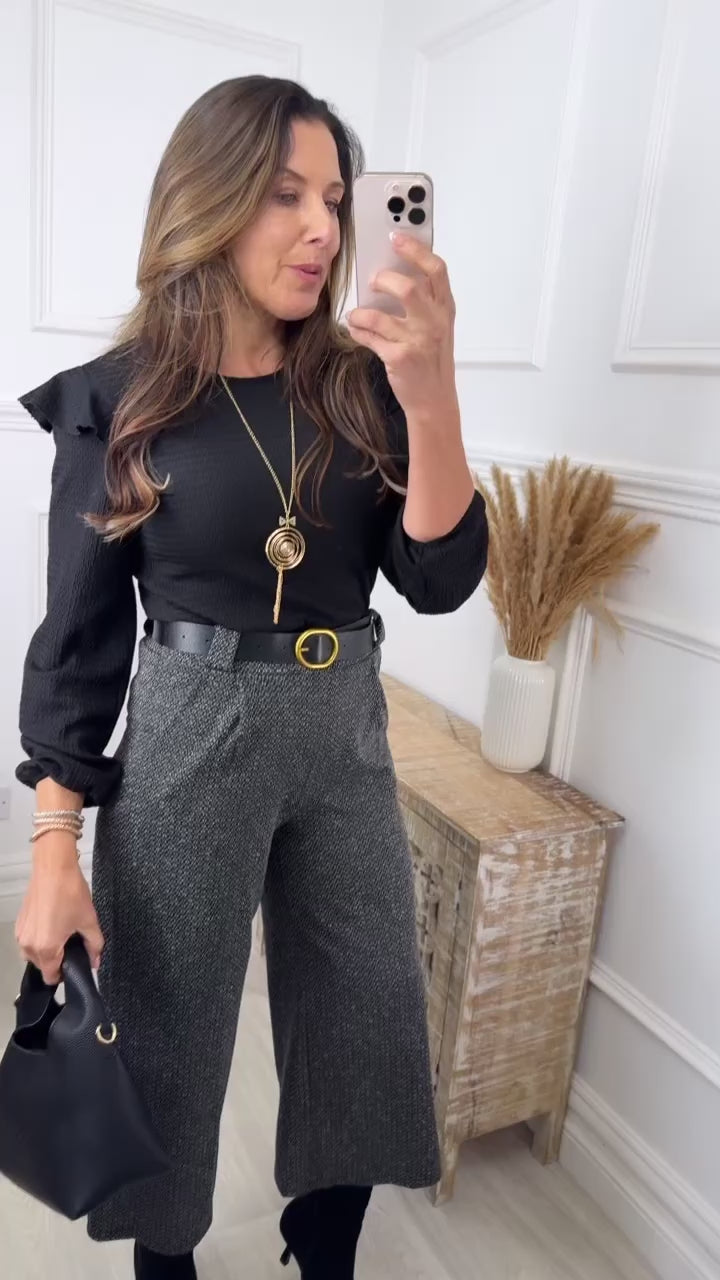 Gia Black Culotte Trousers