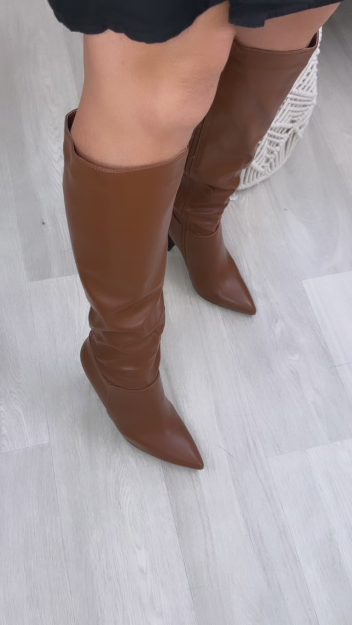Leah Brown Knee High Boots