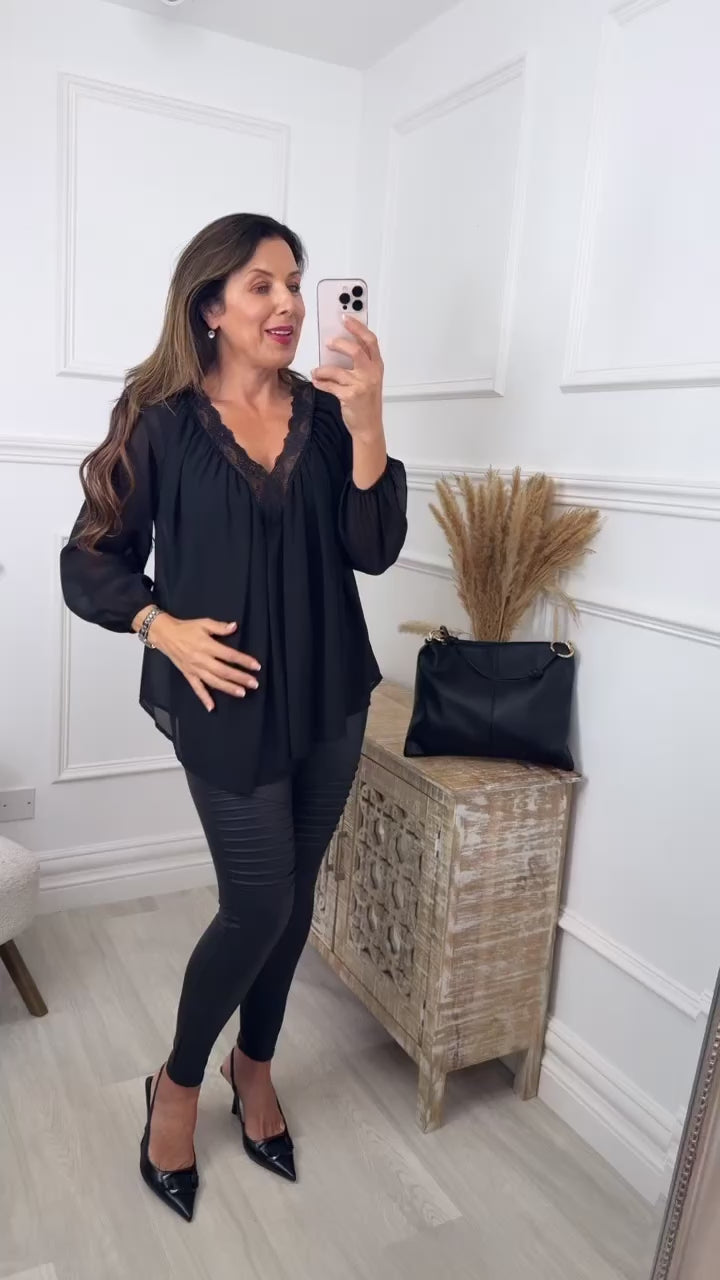Martha Black V-Neck Top