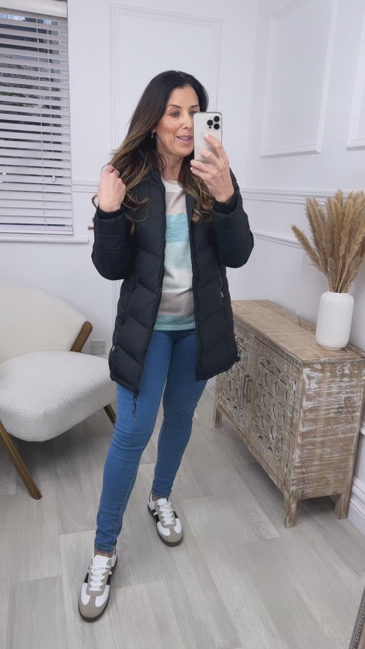 Julika Black Puffer Jacket