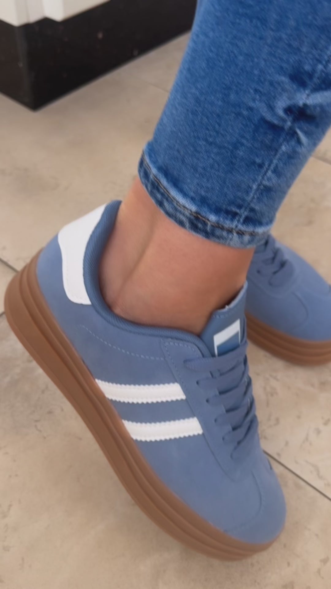 Stefany Blue Suede Sneakers