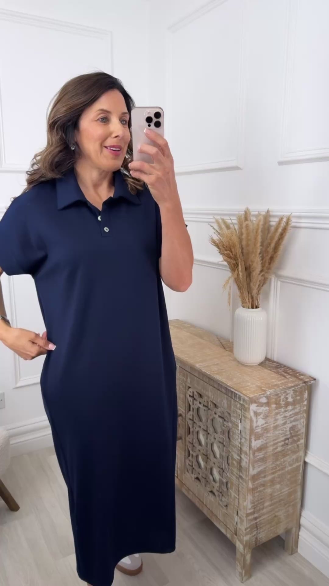 Sinead Navy Kaftan Dress