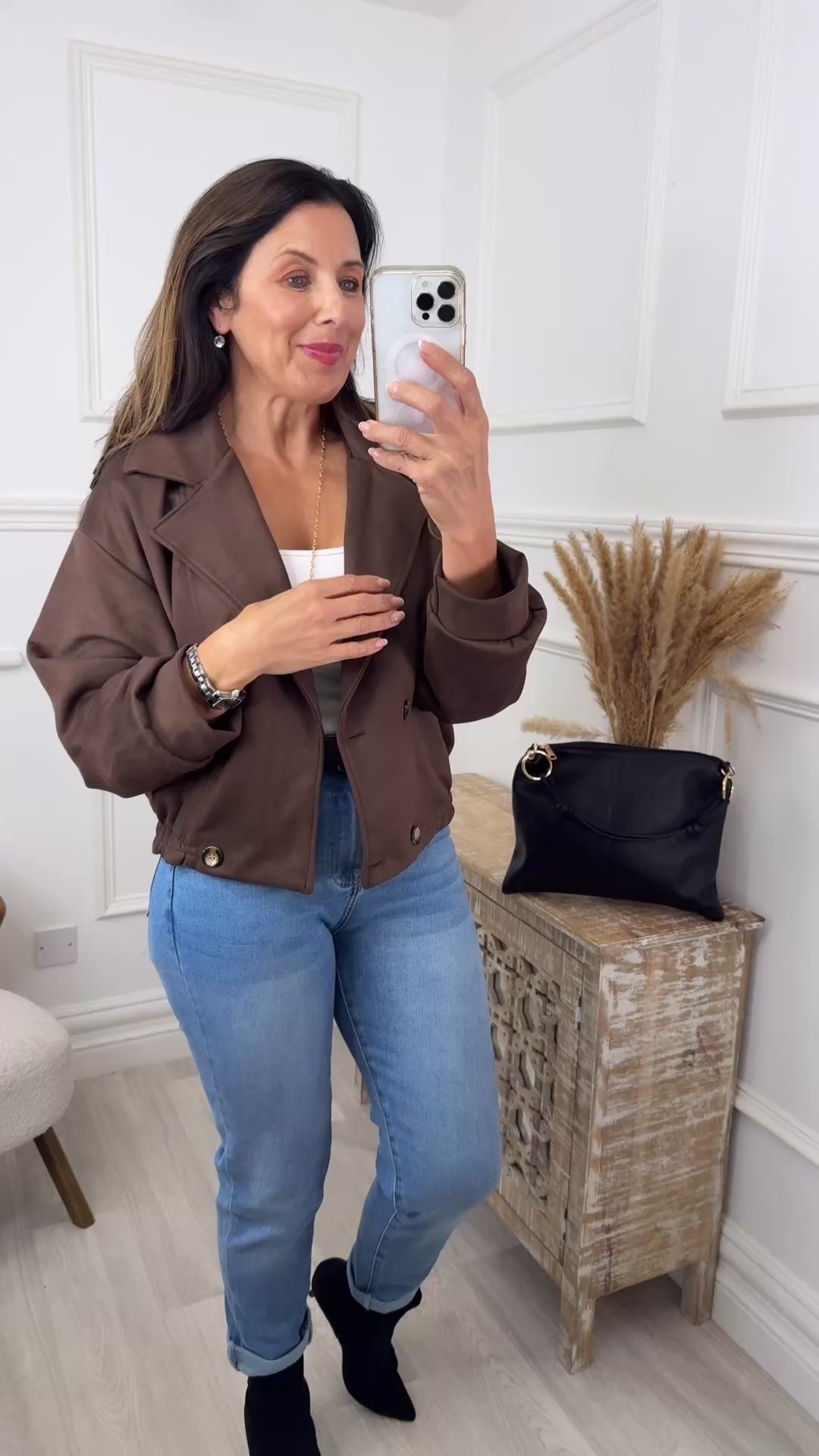 Charlotte Brown Suedette Jacket