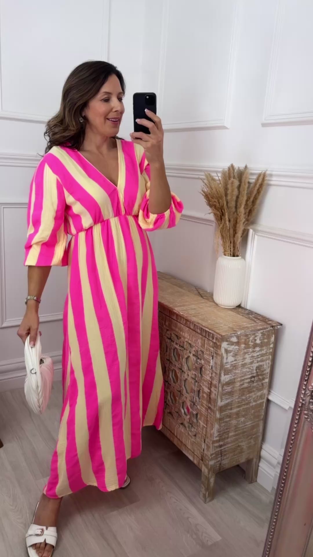 Jenny Yellow Striped Cheesecloth Dress