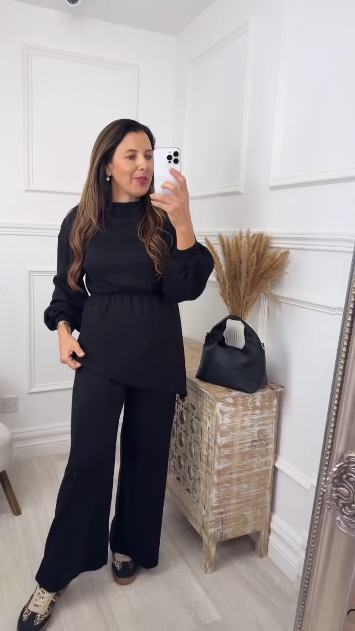Molly Black knit 2 Piece Set