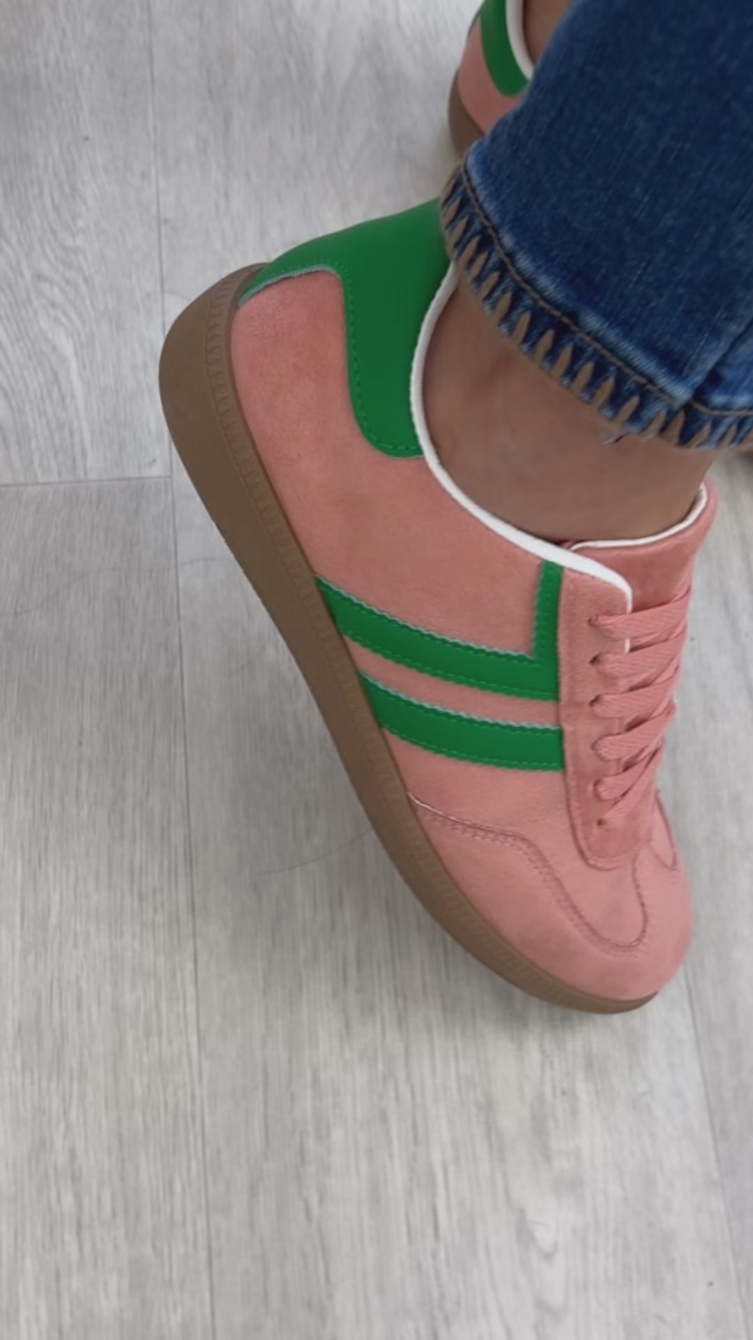 Winona Pink Lace Up Sneakers
