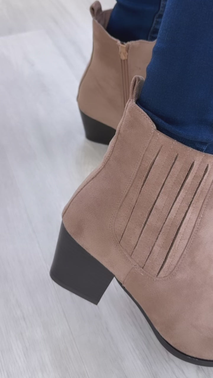 Bella Light Brown Ankle Boots