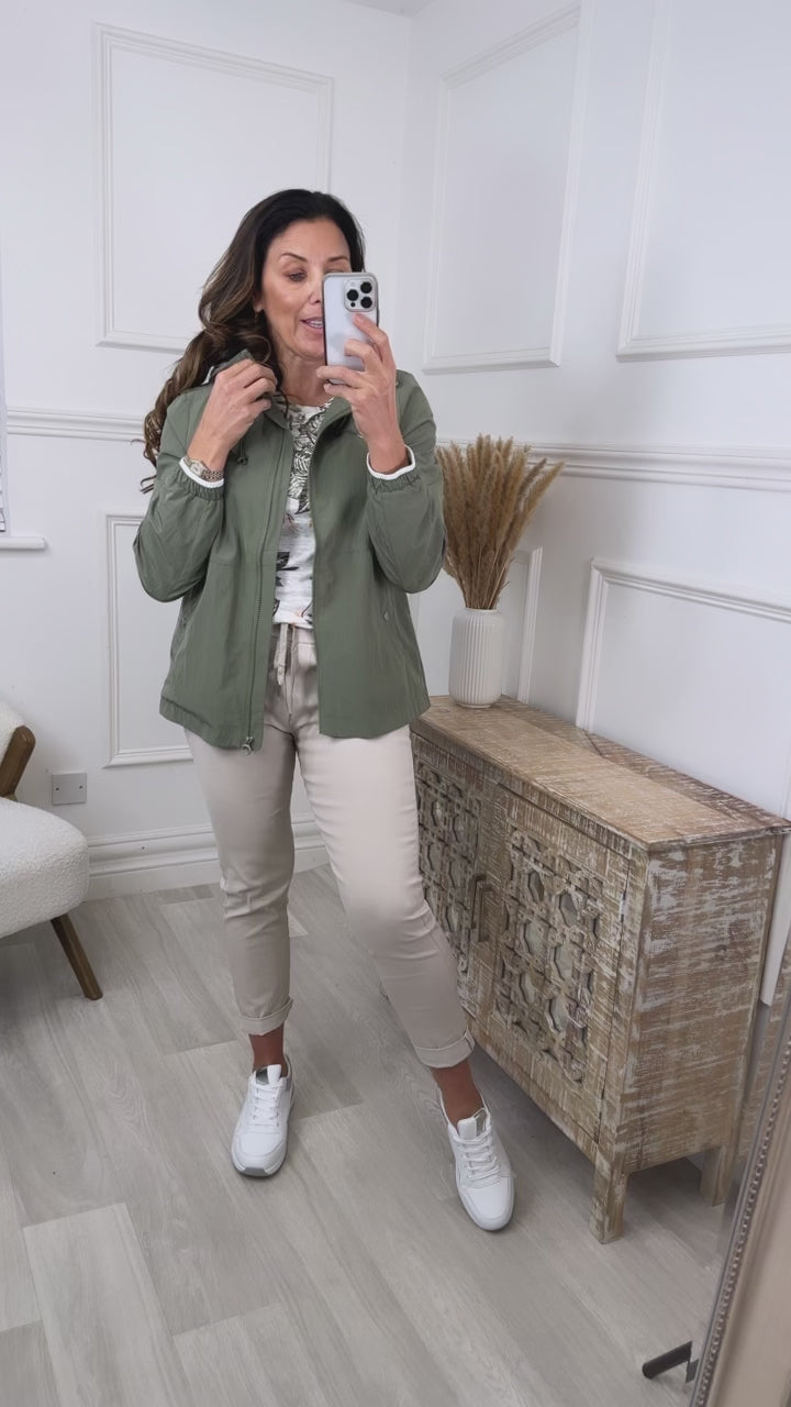 Tayla Khaki Rain Jacket