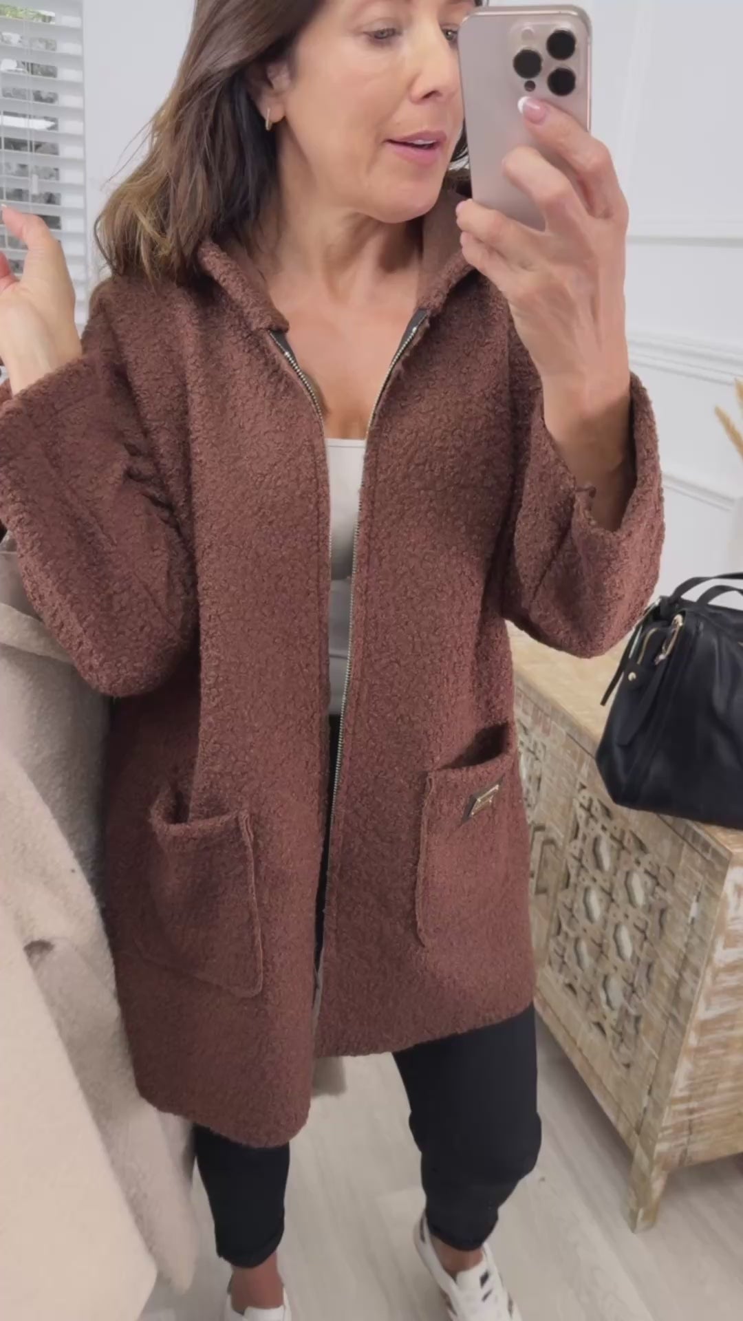 Kylie Brown Hooded Coatigan