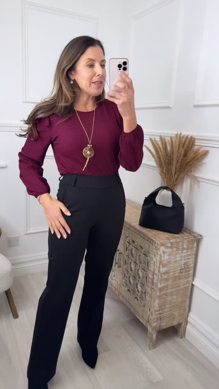 Brianna Black Wide Pants