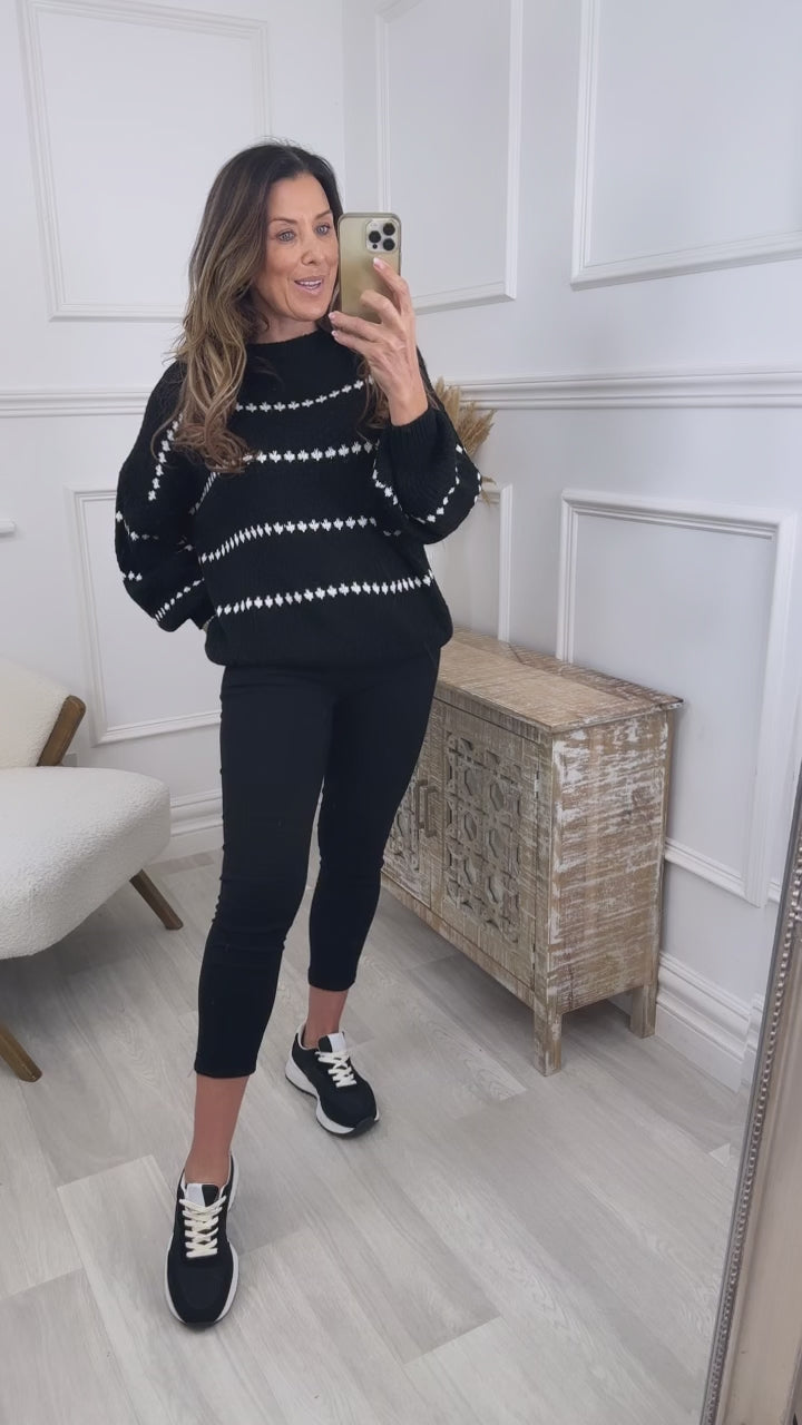 Nora-Jane Black Oversized Sweater