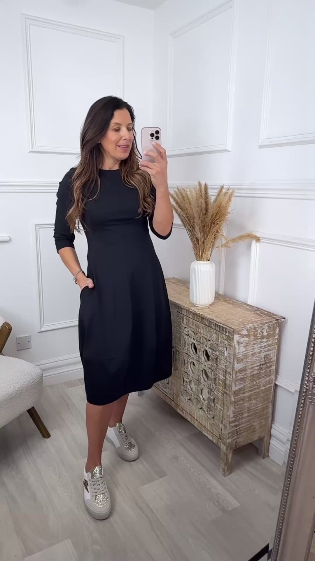 Karyn Black Parachute Midi Dress