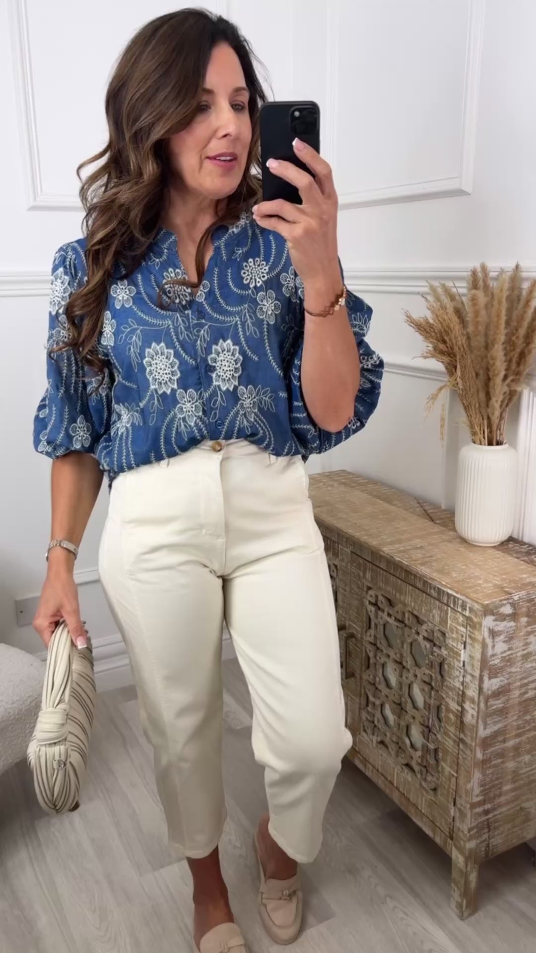 Sheridan Blue Embroidered Shirt