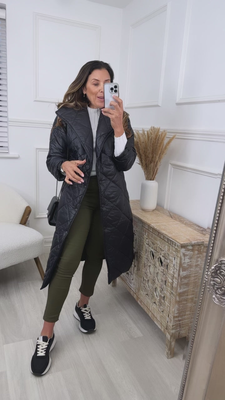 Nila Black Quilted Jacket