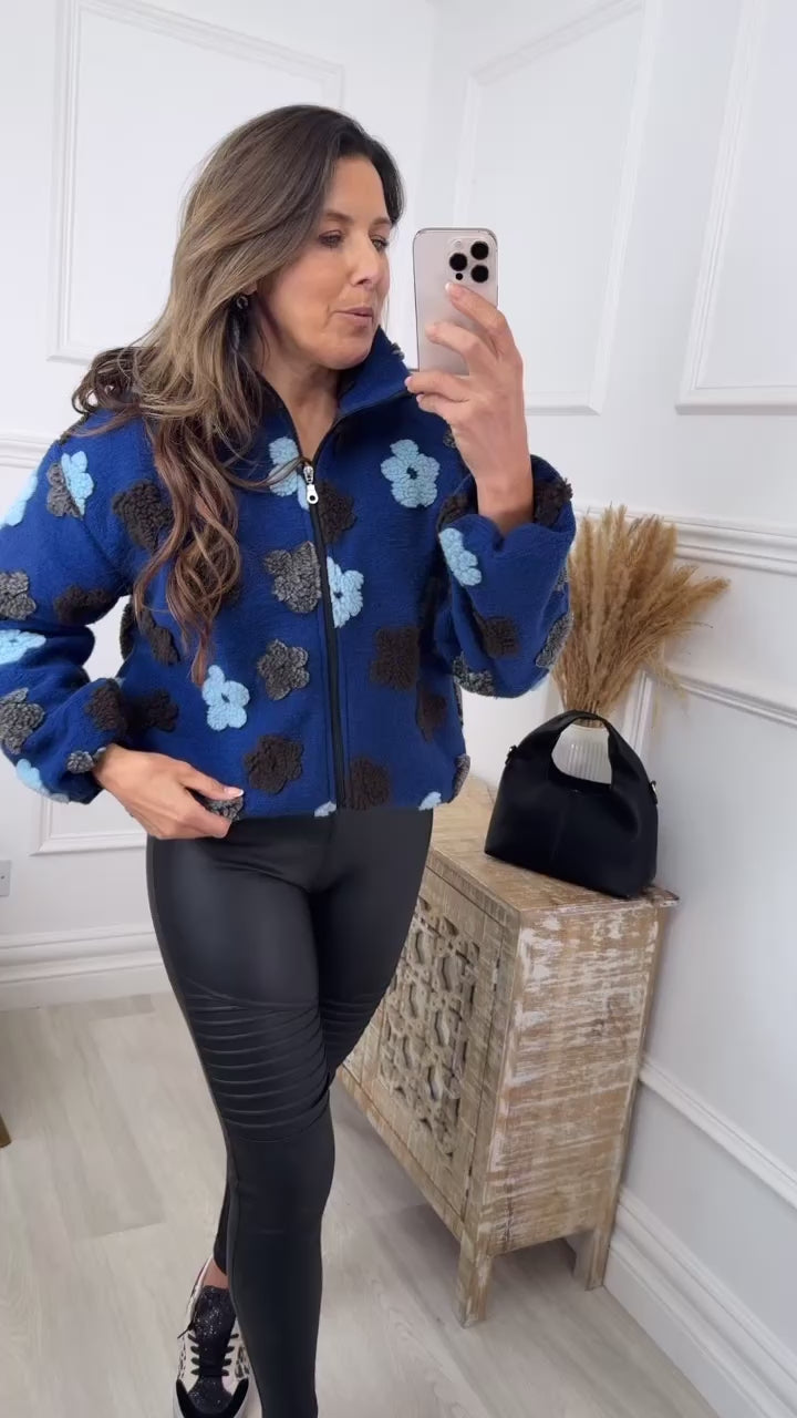 Zelda Navy Fleece Jacket