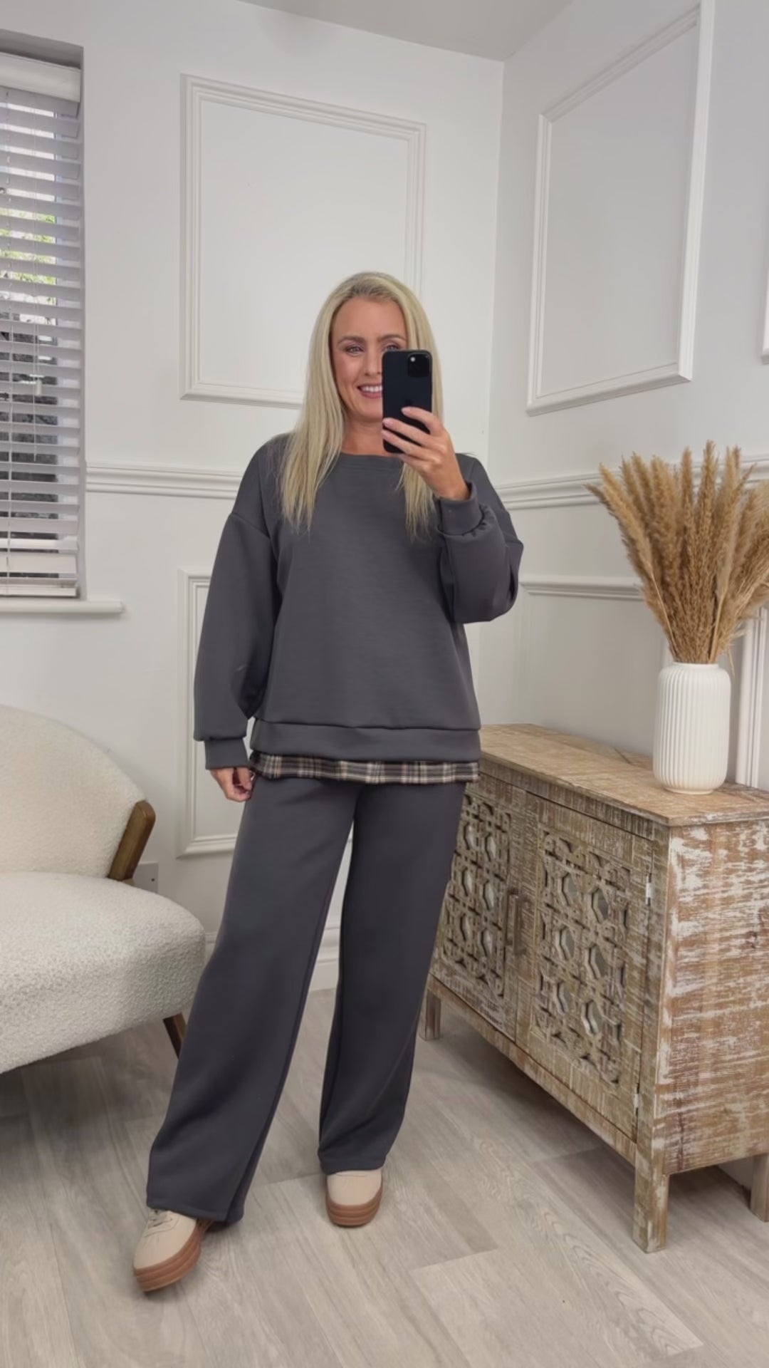 Megan Grey Mock Layer Set